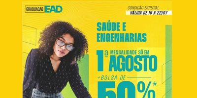 Uniasselvi está com mais de 10 cursos com 50% de desconto até a formatura em Camaquã