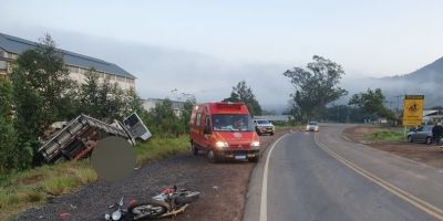 Motociclista morre após colisão frontal na ERS-030 em Santo Antônio da Patrulha