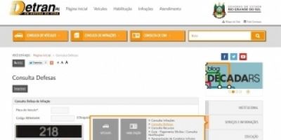 Julgamento de defesa prévia pode ser consultado no site do Detran/RS
