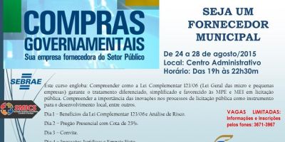 SMICS promove curso sobre Compras Governamentais em Camaquã