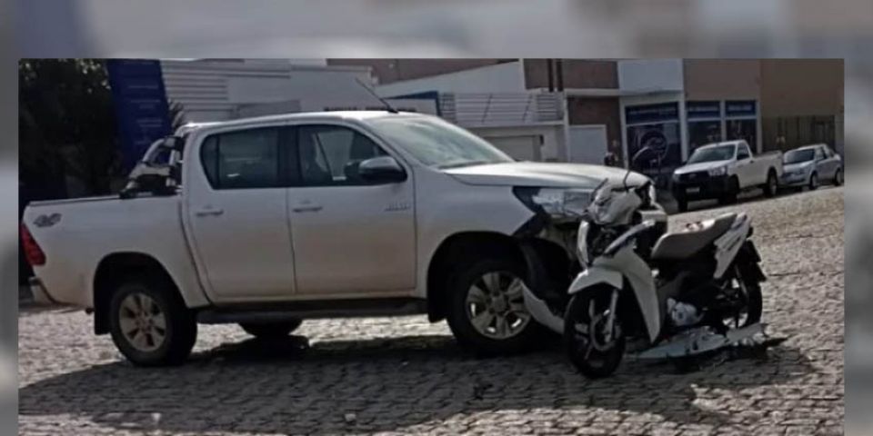 Colisão deixa motociclista ferida na manhã desta terça em Camaquã