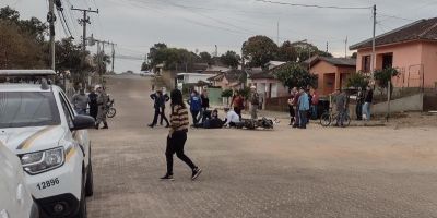 Acidente entre moto e outro veículo deixa motociclista ferido em Camaquã