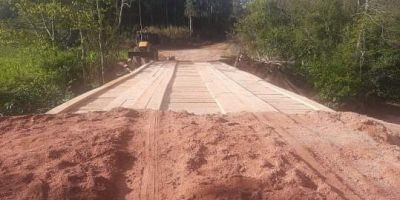 Ponte é reconstruída no interior de Camaquã