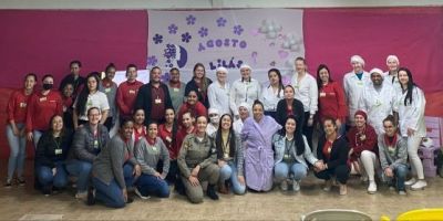 Patrulha Maria da Penha do 30° Batalhão de Polícia Militar realiza palestra em São Lourenço do Sul