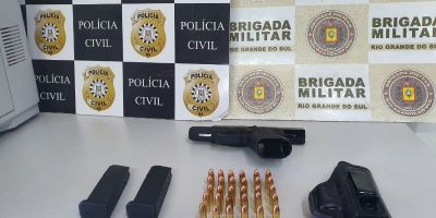 Homem é preso com pistola, munições e carregadores em SLS