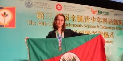 Estudante de escola pública estadual ganha prêmio na China