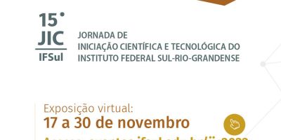 Abertas as inscrições para a 15ª Jornada de Iniciação Científica e Tecnológica (JIC) do IFSul