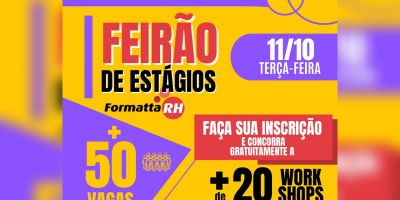 Feirão de Estágios da Formatta RH oferece mais de 50 vagas