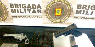 Homem é preso com duas armas e 20 munições em Camaquã