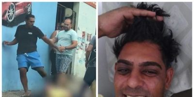 Homem é flagrado agredindo a esposa no meio da rua em BH