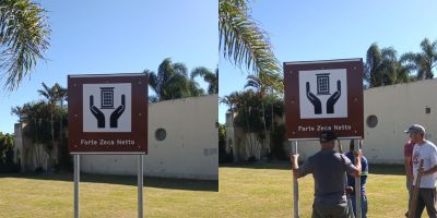 Placas de sinalização turística são colocadas em Camaquã