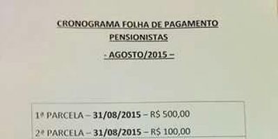 Salários de servidores deverão ser parcelados em quatro vezes