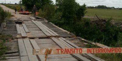 Iniciada obra de reconstrução de ponte no Banhado do Colégio 