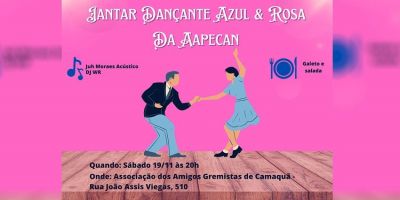 Jantar dançante da Aapecan Camaquã celebra Outubro Rosa e Novembro Azul