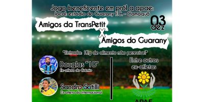 Sandro Sotili e Douglas “10” realizam jogo beneficente neste sábado 