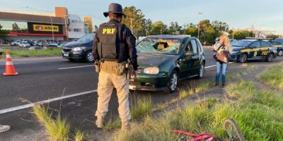 Ciclista fica gravemente ferido após atropelamento na BR-290 em Eldorado do Sul