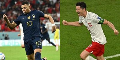 Duelo entre Mbappé e Lewandowski é o destaque da Copa no domingo