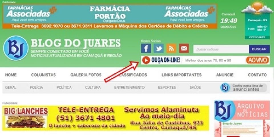 BJ Rádio Web agora está independente do site. Para ouvi-la, acesse no topo 'OUÇA ON-LINE' 