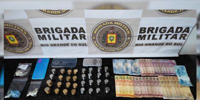 Brigada Militar apreende adolescente por tráfico de drogas em Camaquã