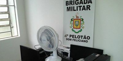 Brigada Militar recupera, no interior de Dom Feliciano, equipamentos furtados de escola em Chuvisca  