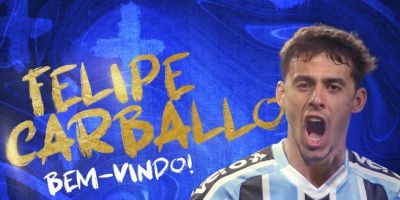 Grêmio anuncia a contratação do meio-campista uruguaio Felipe Carballo