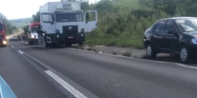 Ciclista morre atropelado por caminhão na BR-116 em Barra do Ribeiro