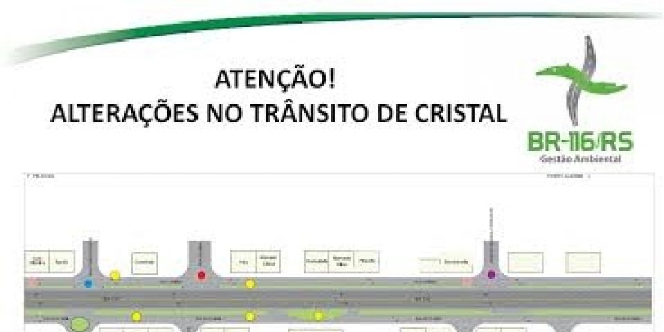 Trânsito na área urbana de Cristal será liberado nesta quinta-feira