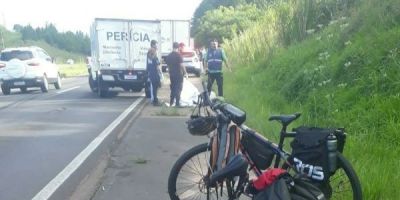 Perícia investiga dinâmica de atropelamento que matou ciclista na BR-116 em Barra do Ribeiro