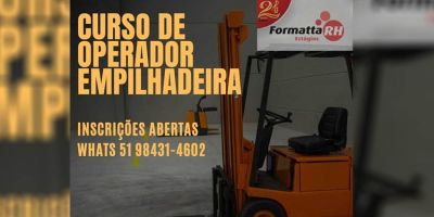 Formatta RH está com inscrições abertas para curso de Operador de Empilhadeira em 2023