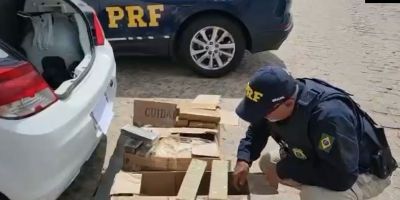 PRF prende mulher com quase 70 quilos de maconha na BR-116 em Camaquã