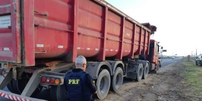 PRF flagra caminhão sem freios na BR-392 em Rio Grande