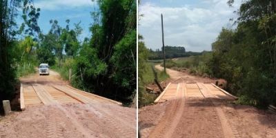 Secretaria dos Transportes conclui reconstrução de ponte na zona rural de Camaquã