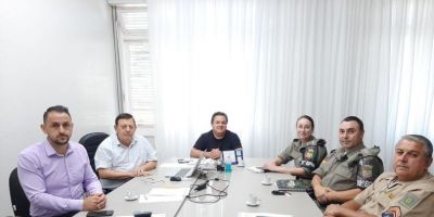 Prefeito se reúne com representantes da Brigada Militar para tratar de segurança pública em Camaquã