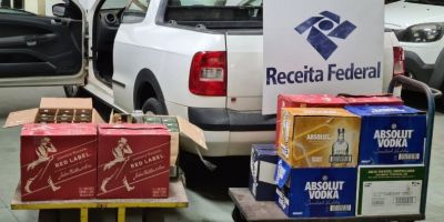 RF apreende 140 litros de bebidas estrangeiras em veículo com placas de Camaquã na BR-116