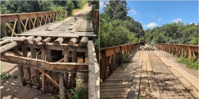 Prefeitura de São Lourenço do Sul inicia reforma da histórica ponte de ferro sobre o Arroio Bom Jesus