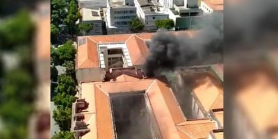 Incêndio atinge instituto de ensino tradicional em Belo Horizonte e deixa diversos feridos