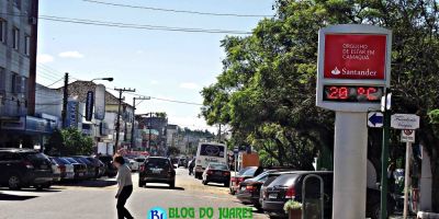 Temperatura cai em Camaquã e região. Hoje pela manhã o termômetro marcava 20ºC no centro da cidade