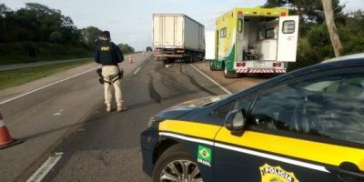 Homem morre após colisão entre caminhões na BR-116 em Pelotas