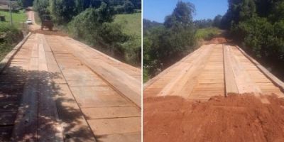 Prefeitura de Camaquã conclui reconstrução de ponte na localidade da Santa Auta