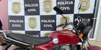 Polícia Civil recupera moto furtada em Camaquã