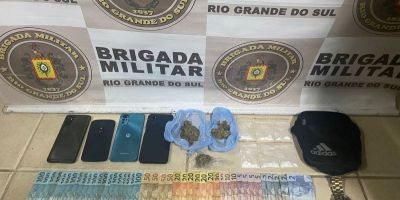 Trio é preso com carro, drogas e mais de R$ 2 mil na ERS-350 em Camaquã