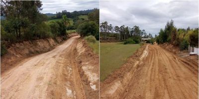 Travessão do Alambrado recebe patrolamento no interior de Camaquã