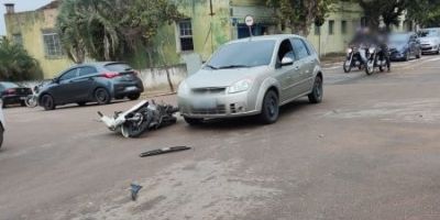 Motociclista fica ferida após acidente de trânsito em Camaquã