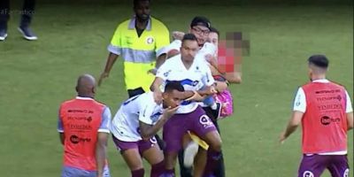 TJD pune torcedor que invadiu o campo com a filha no colo para agredir jogador no Beira-Rio