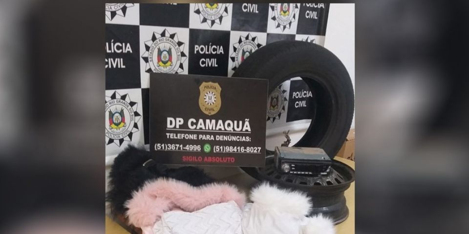 Polícia Civil recupera parte de objetos furtados de loja no centro de Camaquã