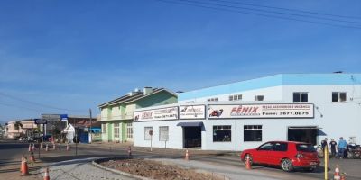 Construção da nova rótula avança no centro de Camaquã