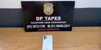 Polícia recupera celular furtado e dois suspeitos são indiciados em Tapes