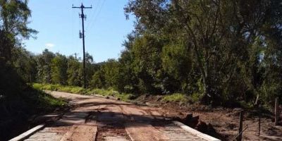 Concluída a reconstrução da ponte do Faxinal na zona rural de Camaquã