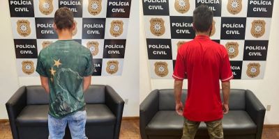 Polícia Civil prende dois homens acusados de roubo e tráfico de drogas em Encruzilhada do Sul  