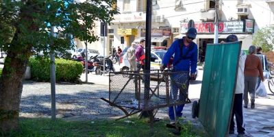 Equipes intensificam os trabalhos de limpeza em Camaquã